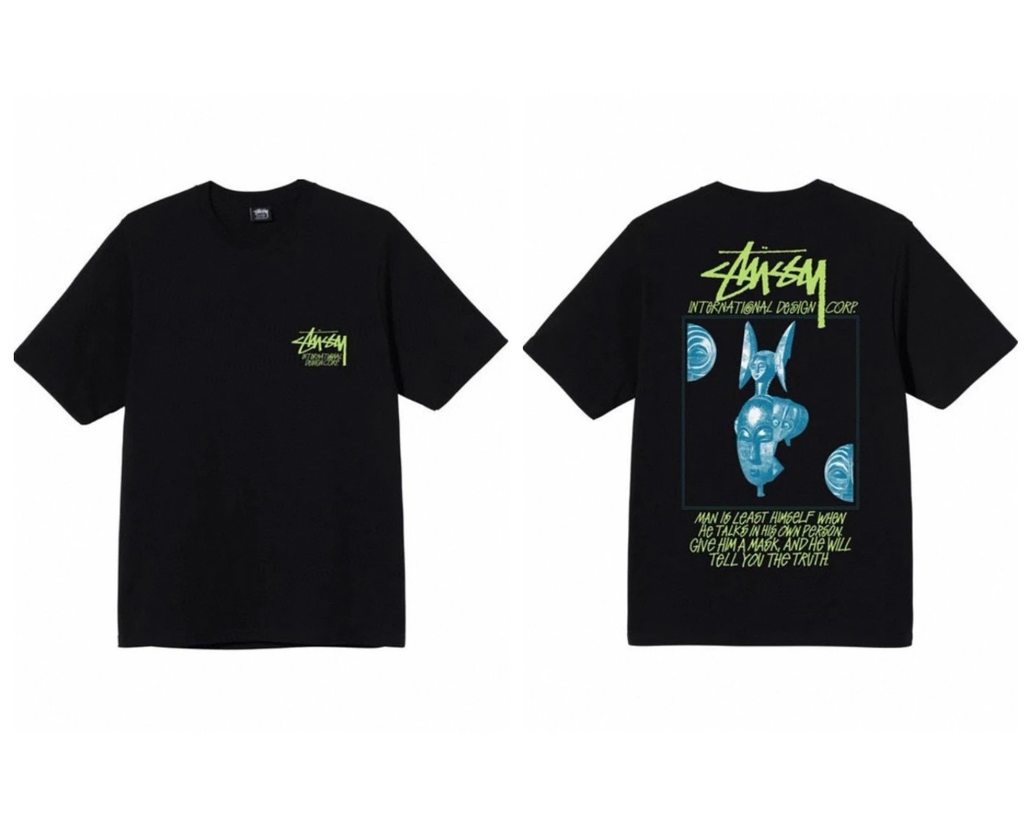 Stüssy T-Shirts Short-Sleeve Graphic Print — 969 black