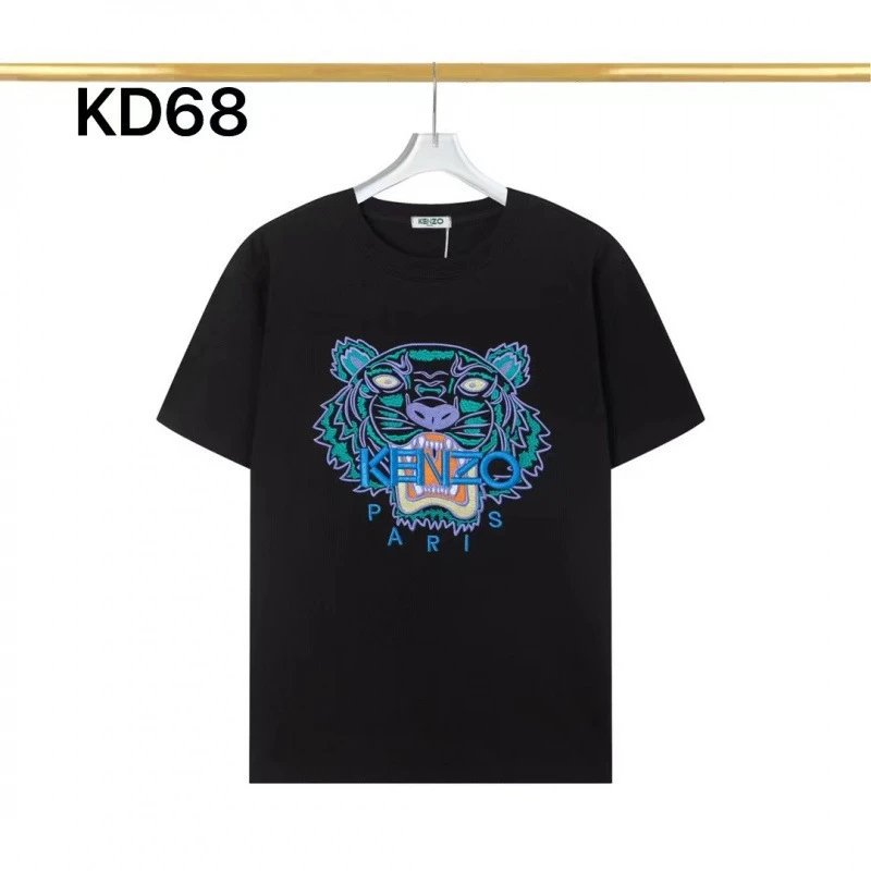 Kenzo T-Shirts Tiger Embroidered T-Shirt — KD68