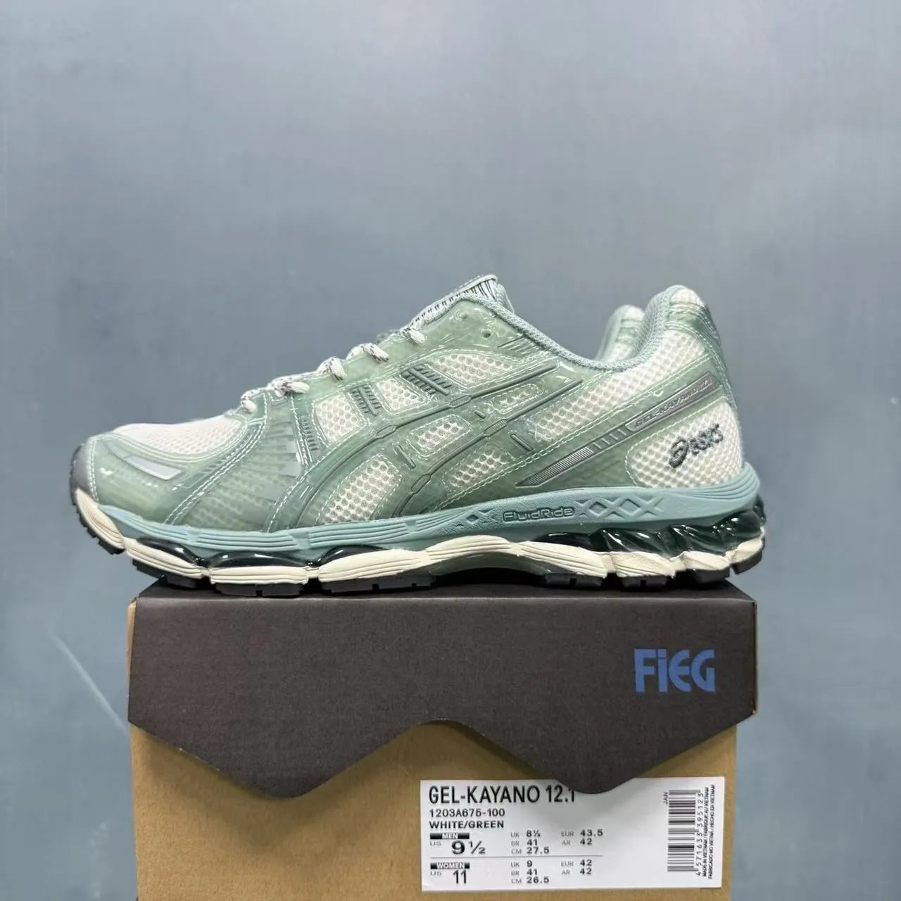 ASICS Sneakers GEL-KAYANO 12.1 — White and green