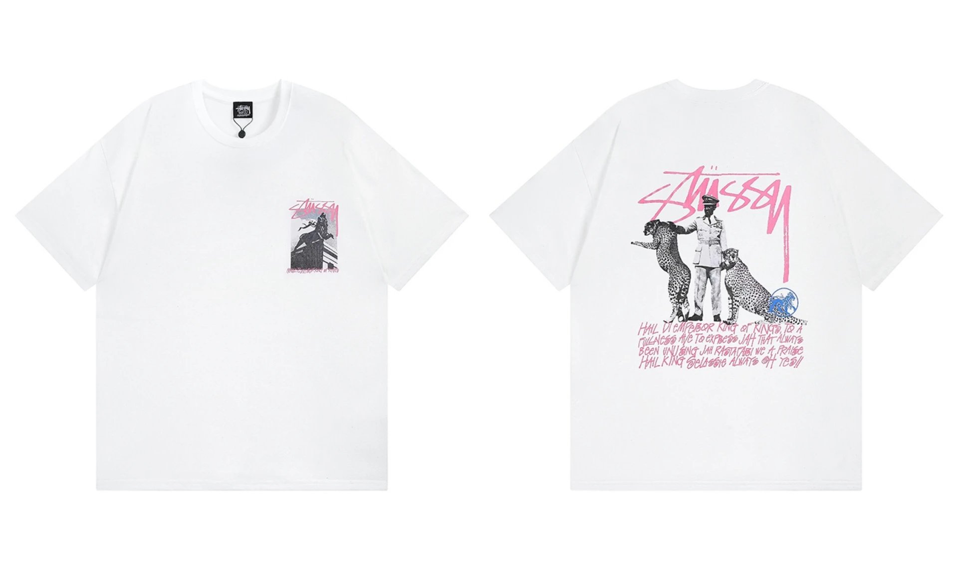 Stüssy T-Shirts Short-Sleeve Graphic Print — 971 white