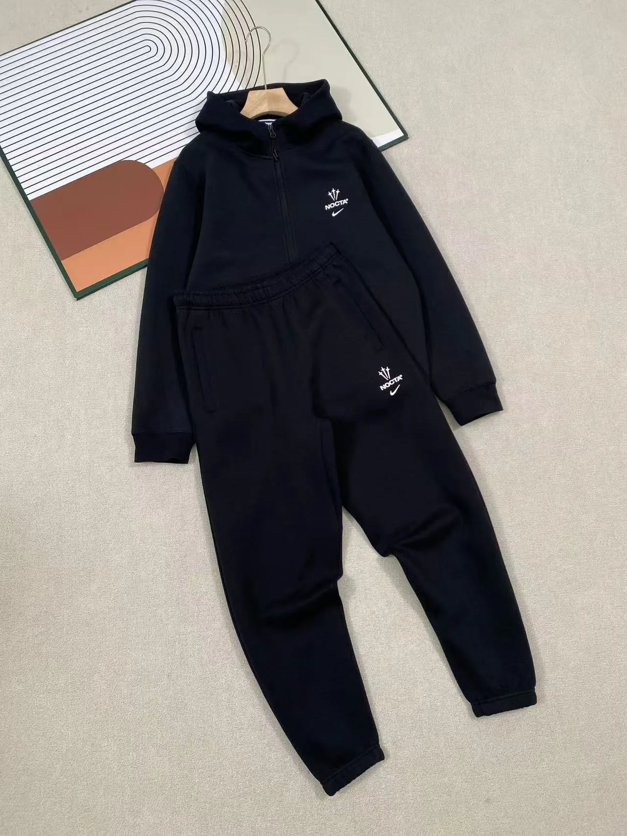 Nike Tracksuits NOCTA hooded zip-up tracksuit — 01 Black zip-up hoodie set