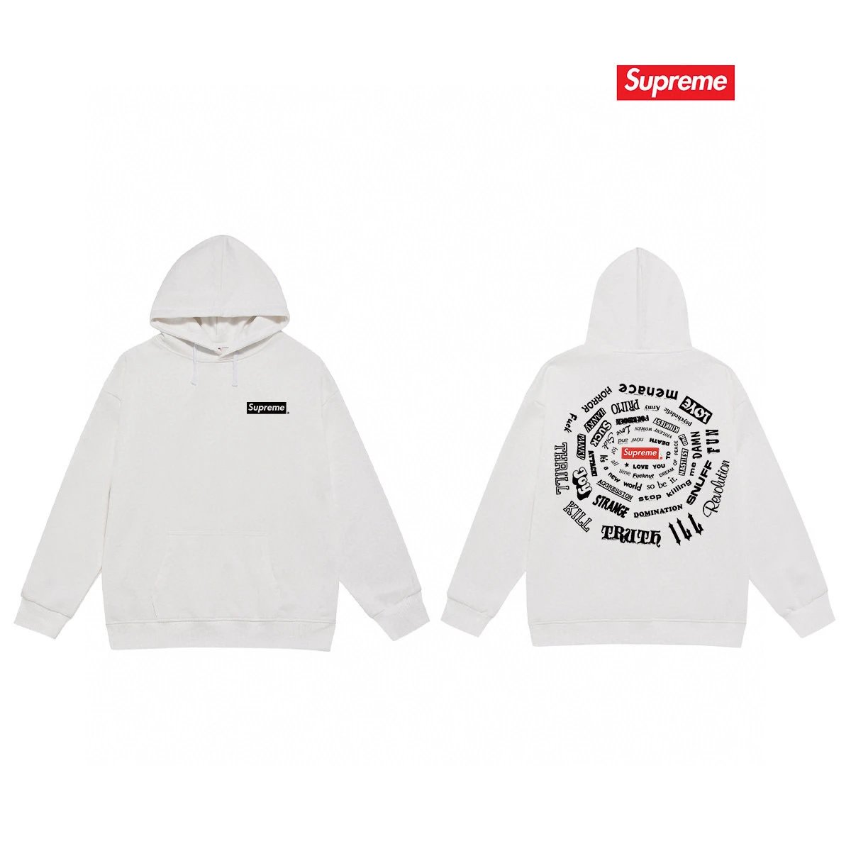 Supreme Hoodies & Sweatshirts Graphic Print Pullover Hoodie — 8