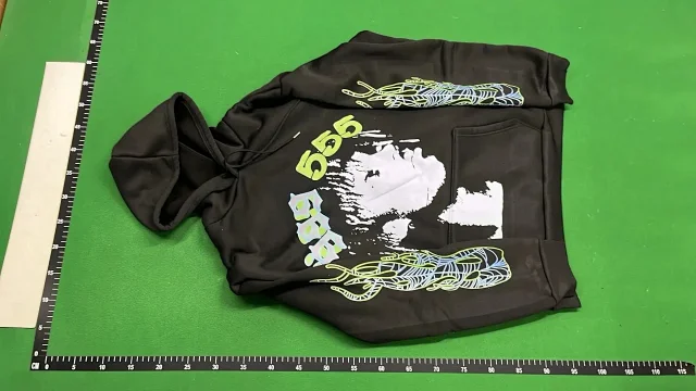 Sp5der Graphic Print Hoodie product detail image 5