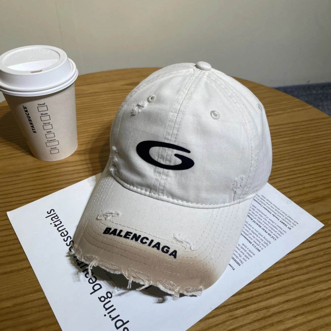 Balenciaga Hats Embroidered logo baseball cap — 05-5