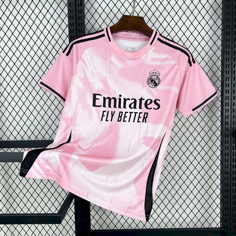 Unbranded Football Jerseys Short-Sleeve Club and National Team Designs — 2425 Real Madrid pink