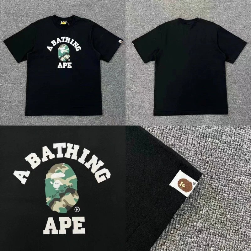 A Bathing Ape T-Shirts Apes Together Strong Graphic Short-Sleeve T-Shirt — 01 Black