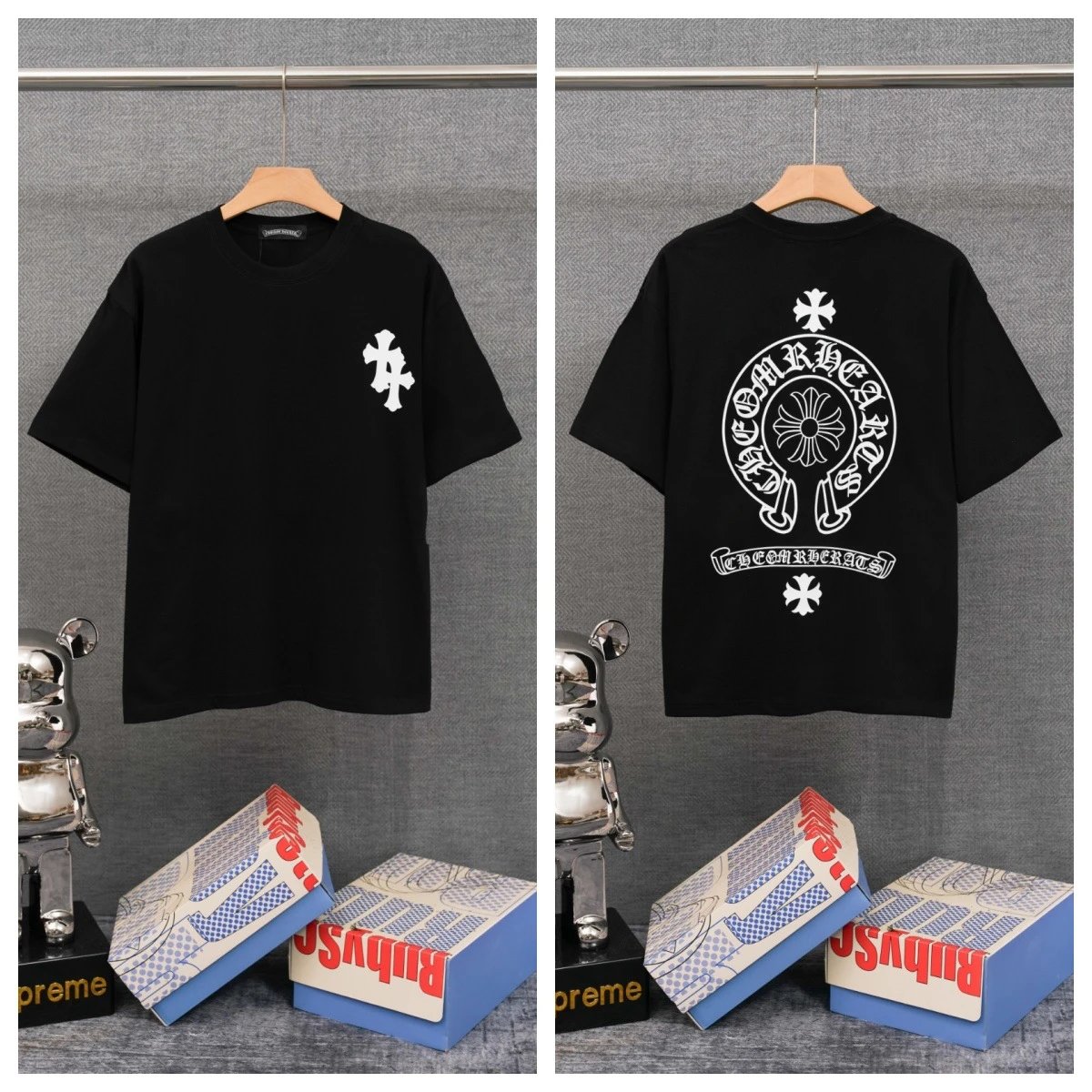 Chrome Hearts T-Shirts Graphic-print crewneck T-shirt — 17