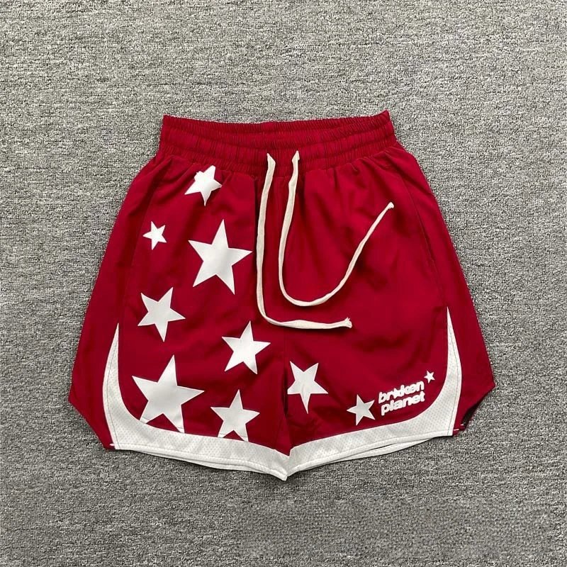 Corteiz Shorts Drawstring fleece with kangaroo pockets — 8330 Red