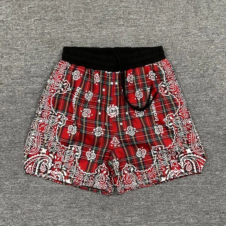 Broken Planet Shorts Graphic and plaid — 8361 Red