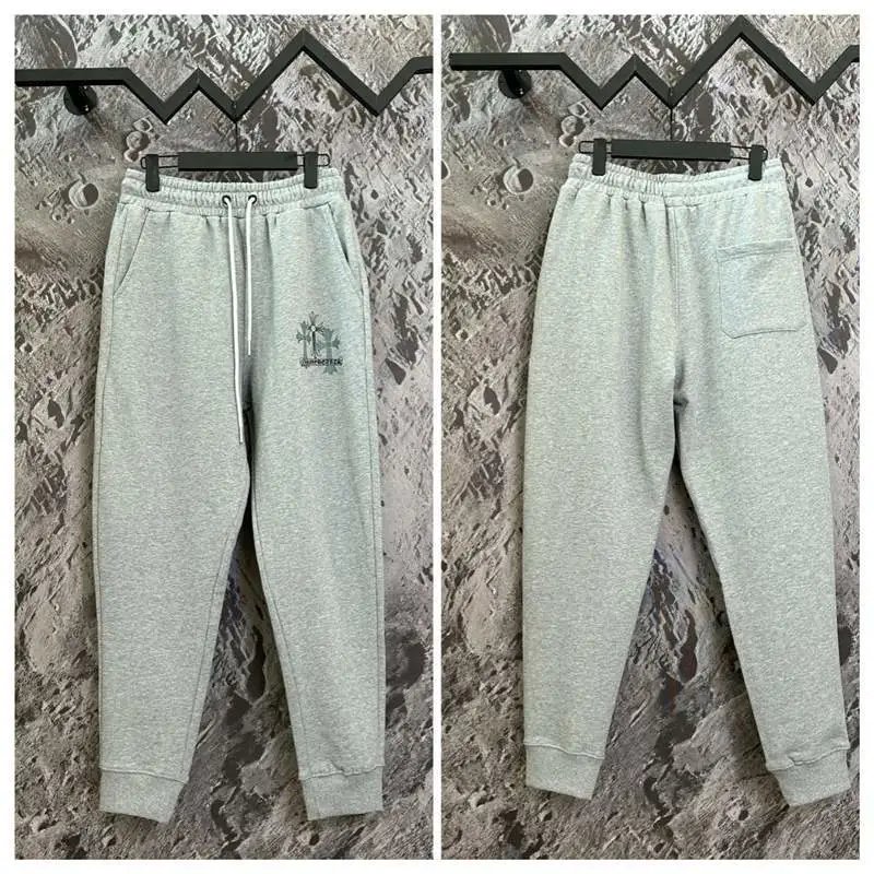 Chrome Hearts Trousers Sanskrit logo jogger sweatpants — A006 gray