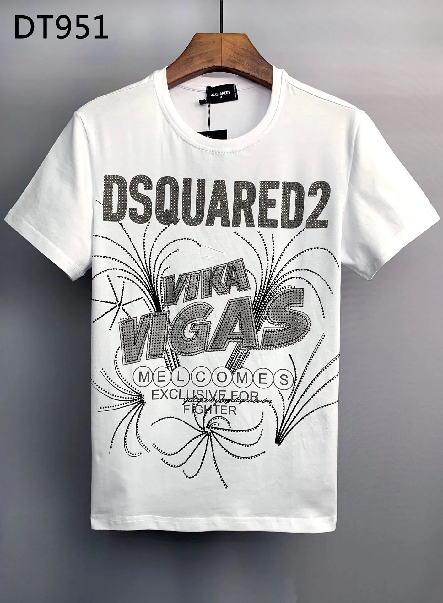 Dsquared2 T-Shirts Graphic Print — DQ 951 white