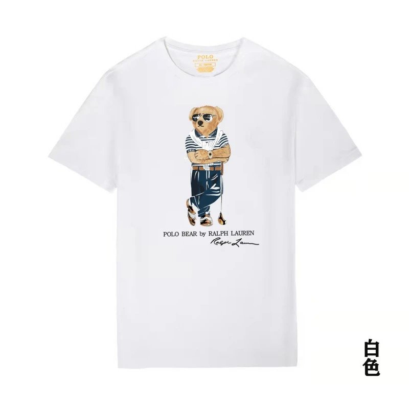 Polo Ralph Lauren T-Shirts Bear Graphic Crewneck Short-Sleeve T-Shirt — L1016
