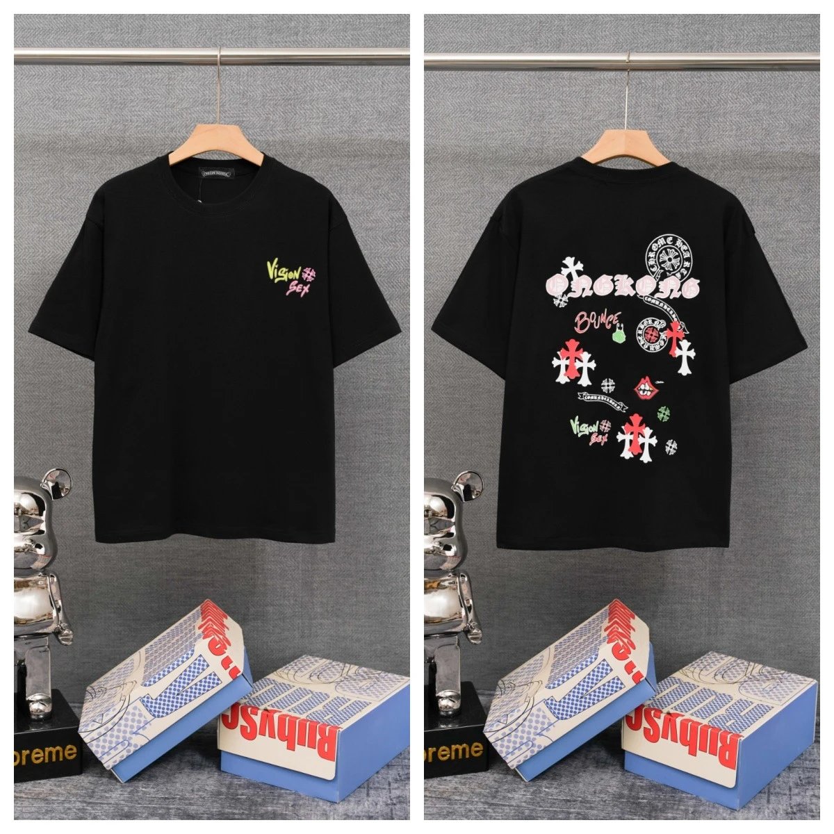 Chrome Hearts T-Shirts Graphic-print crewneck T-shirt — 24