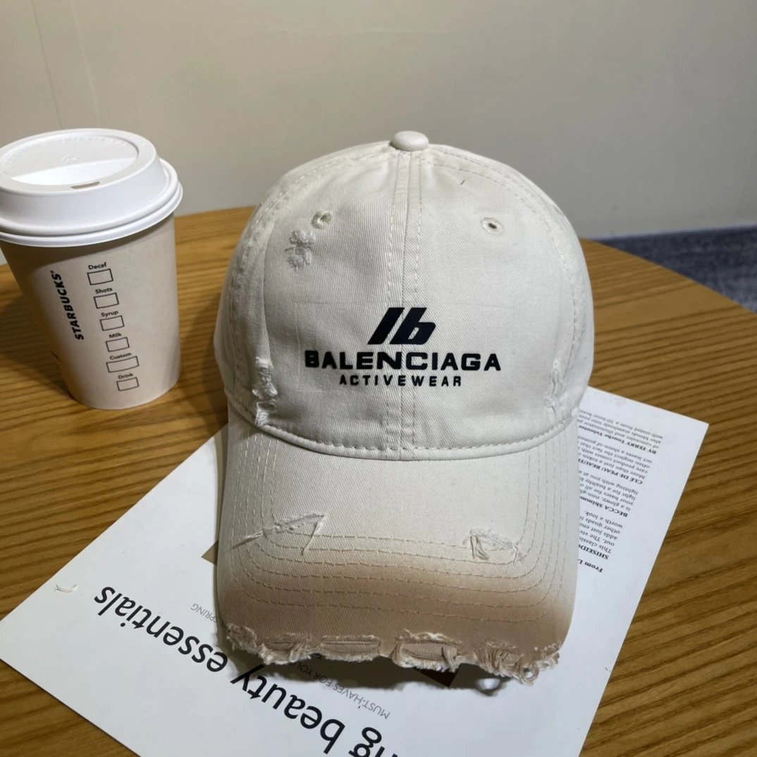 Balenciaga Hats Embroidered logo baseball cap — 03-4