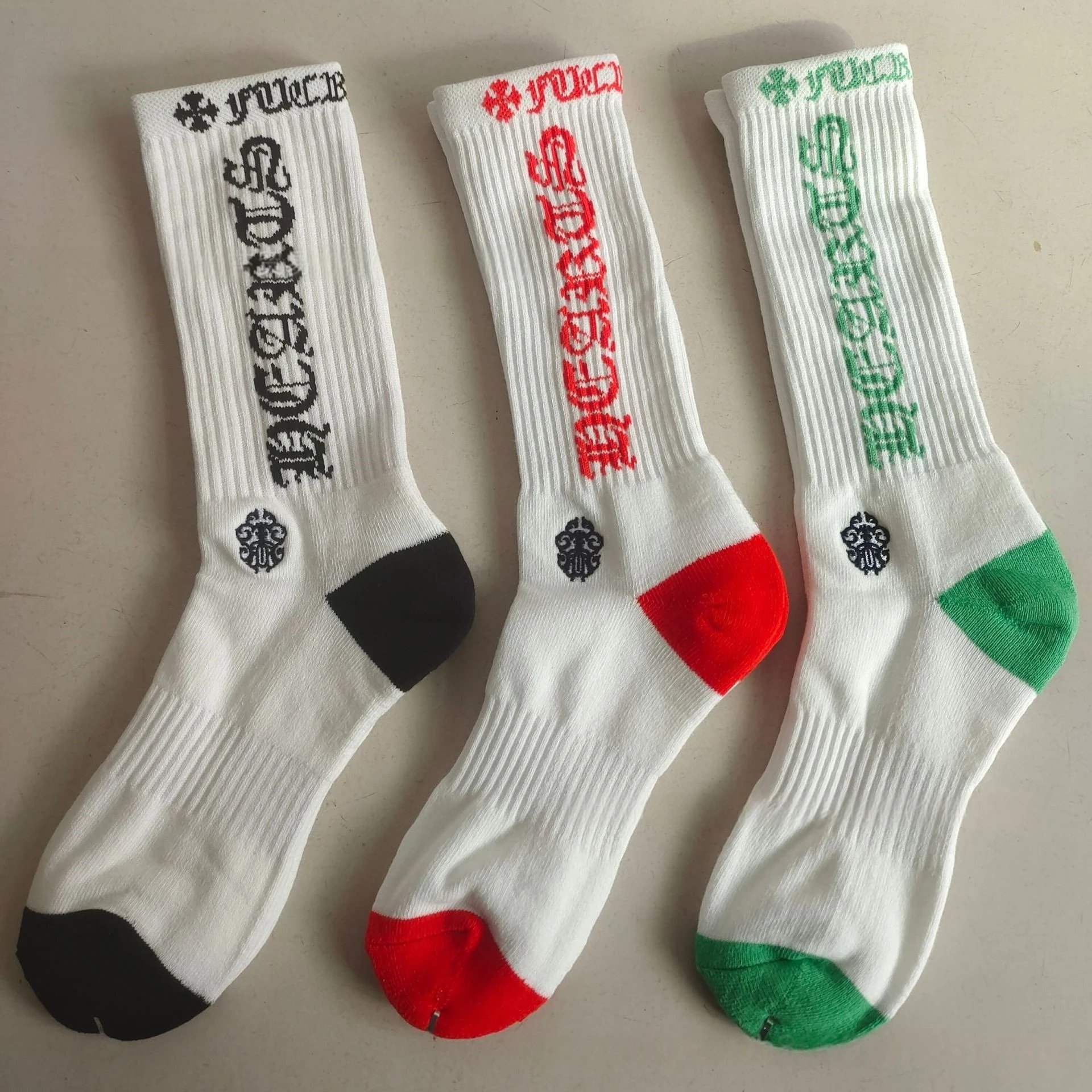 Chrome Hearts Lips Print Black Socks - 5