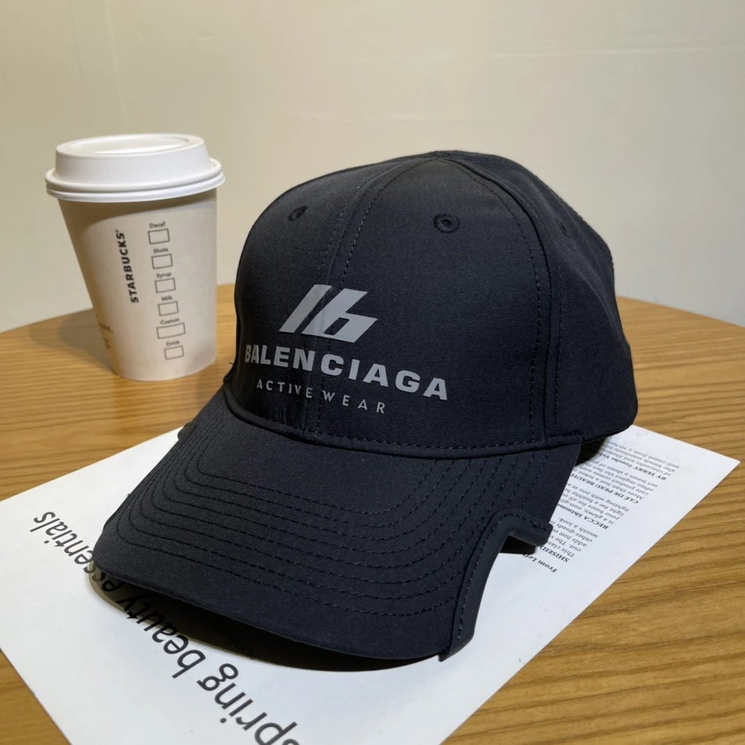Balenciaga Hats Embroidered logo baseball cap — 04-1