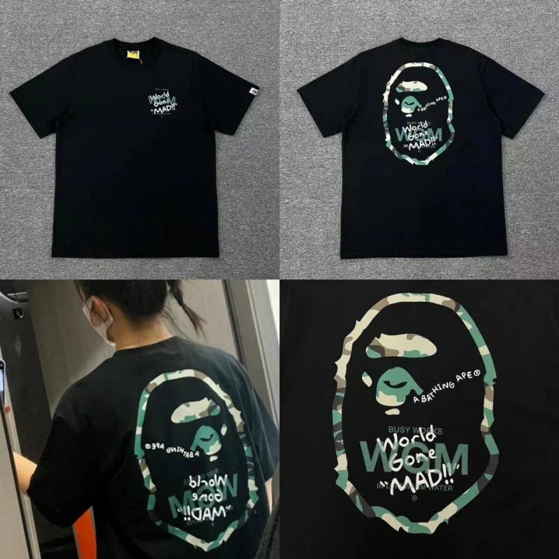 A Bathing Ape T-Shirts Apes Together Strong Graphic Short-Sleeve T-Shirt — 02 Black