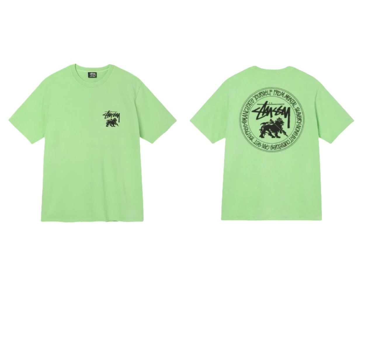 Stüssy T-Shirts Short-Sleeve Graphic Print — 2027 Green