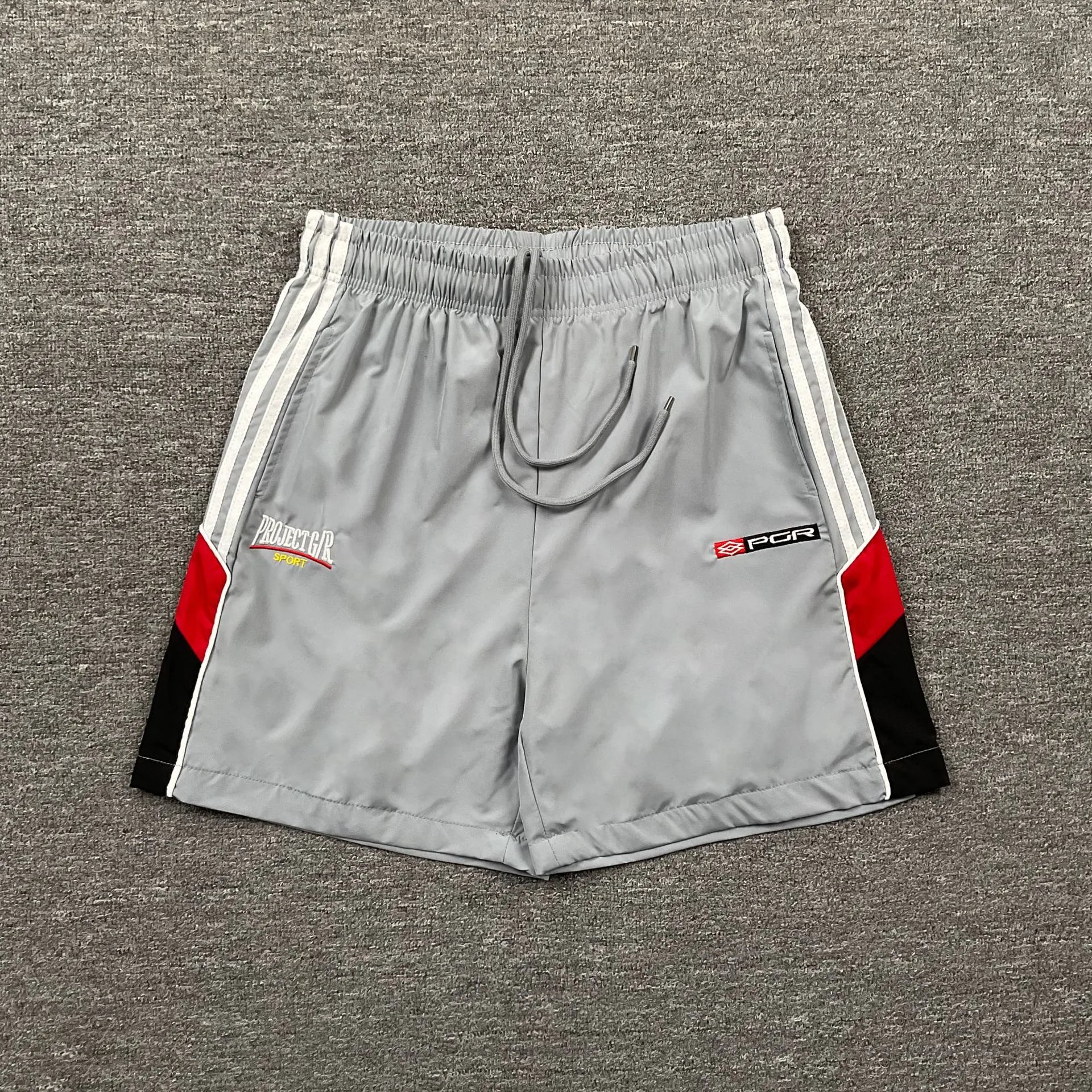 Corteiz Shorts CRTZ logo graphic drawstring — 6132 gray