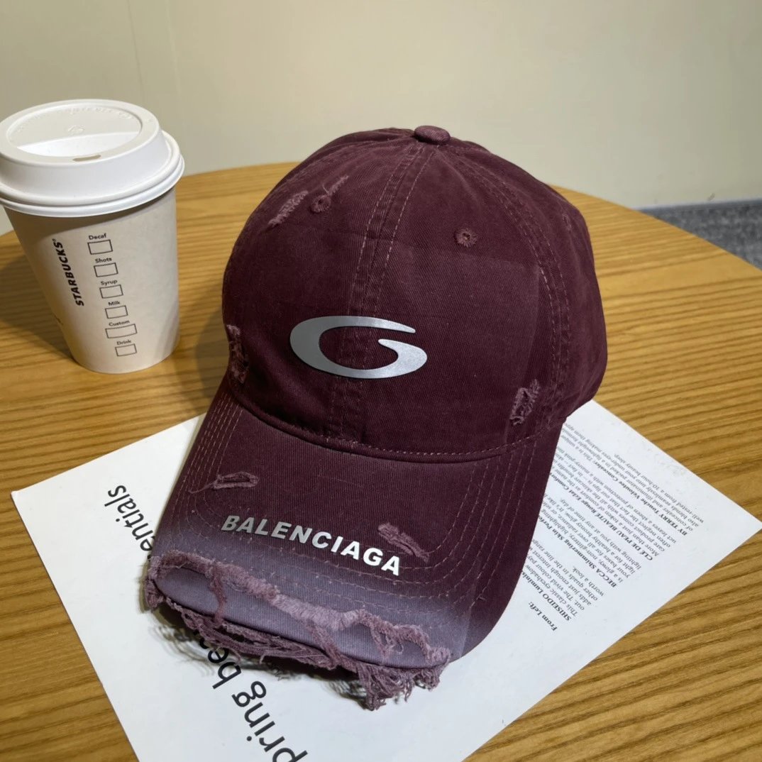 Balenciaga Hats Embroidered logo baseball cap — 05-3