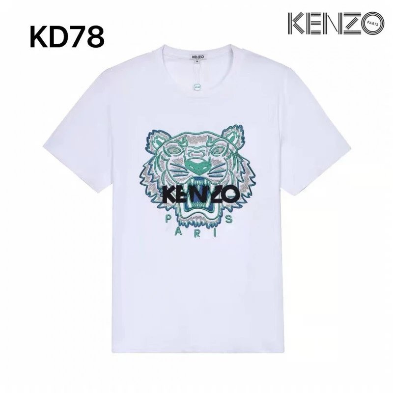 Kenzo T-Shirts Tiger Embroidered T-Shirt — KD78