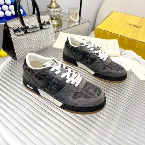 Fendi Fendigraphy Sneakers Gray Black White Sneakers - 1