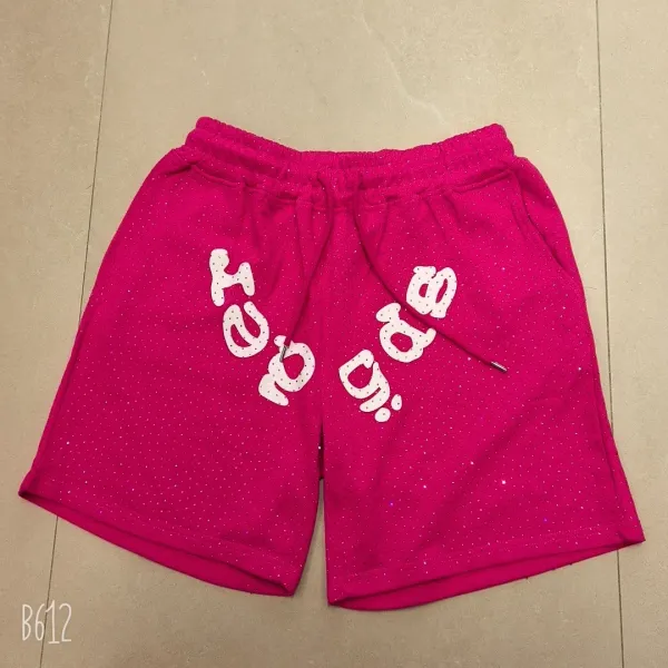 Design Glittery Pink 'Hot Girl' Sweat Shorts - 1