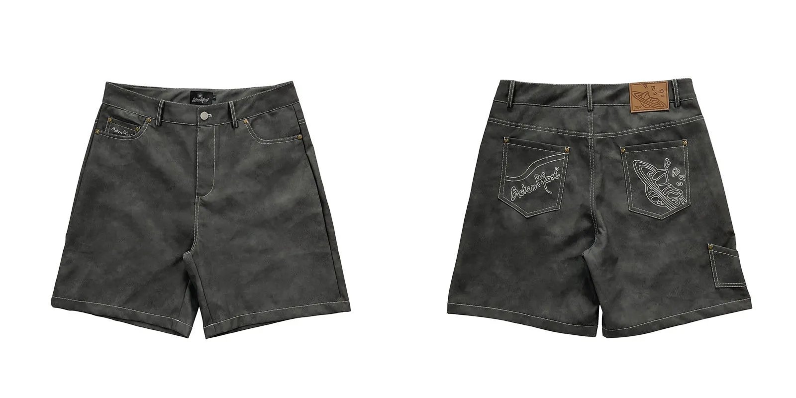 Broken Planet Shorts Graphic and plaid — 3168 black