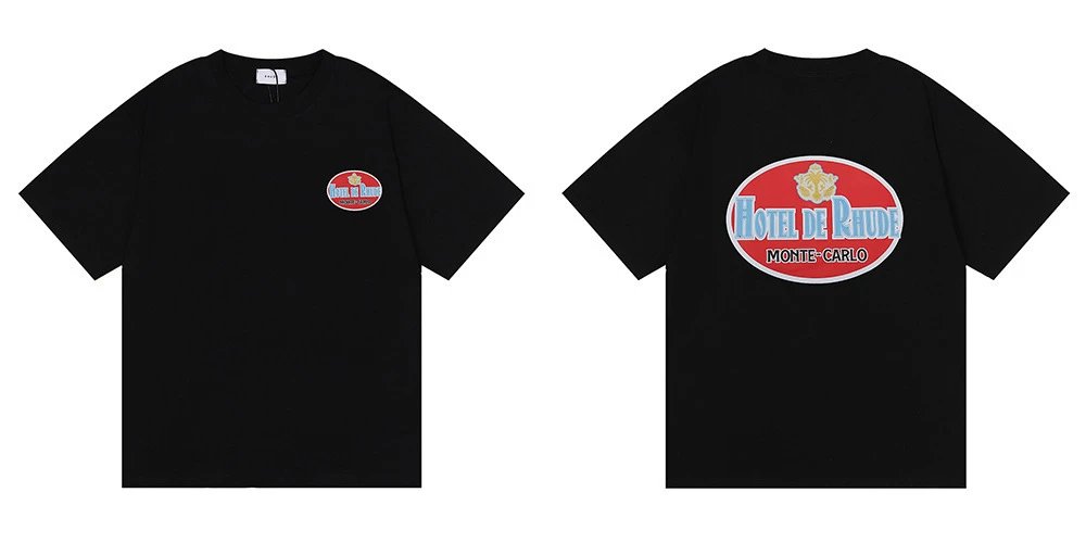 Rhude T-Shirts Graphic Print — 5021 black