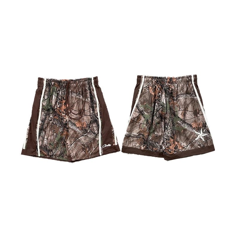 Broken Planet Shorts Drawstring graphic — 6117 Green