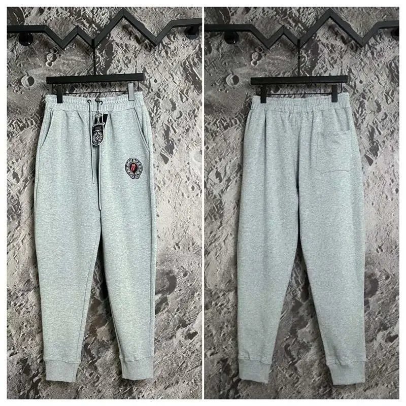 Chrome Hearts Trousers Sanskrit logo jogger sweatpants — a 001 gray