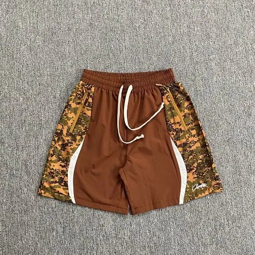 Corteiz Shorts CRTZ logo graphic drawstring — 3201 Dark brown