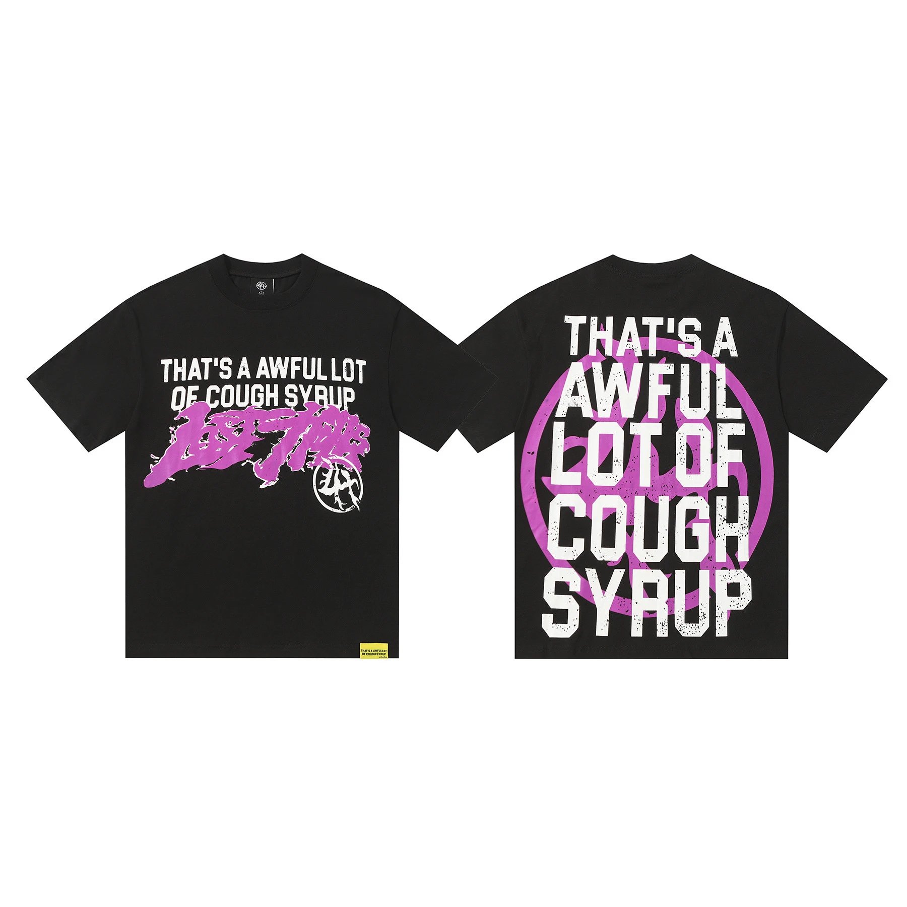 That's a Awful Lot of Cough Syrup T-Shirts Graphic Print — 2303 black