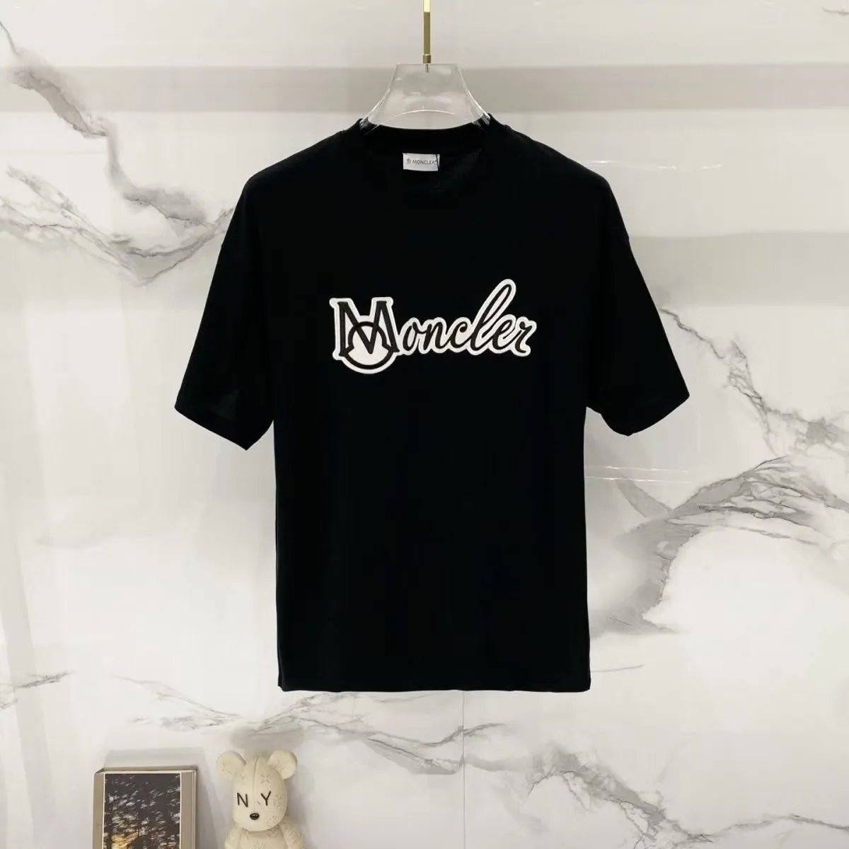 Moncler T-Shirts Logo Graphic Short-Sleeve Crewneck — M760