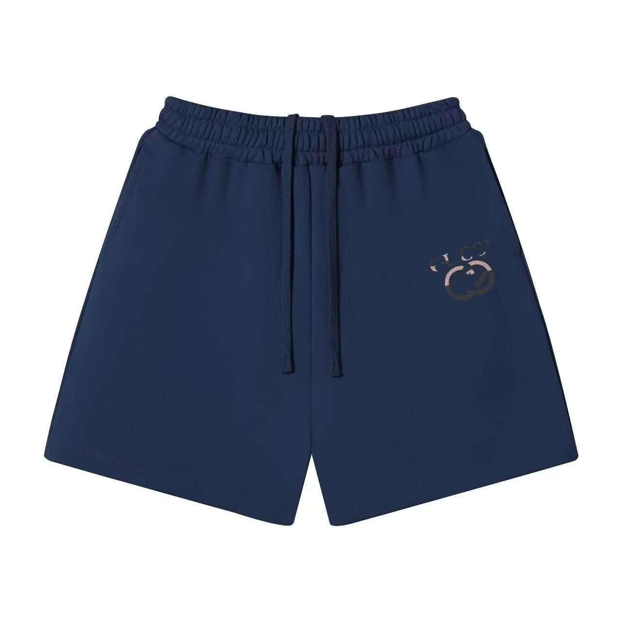 Unbranded Shorts Elastic-waist drawstring with graphic logo print — 30 navy blue