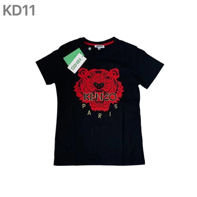KENZO T-Shirts Tiger Embroidered T-Shirt — KD11