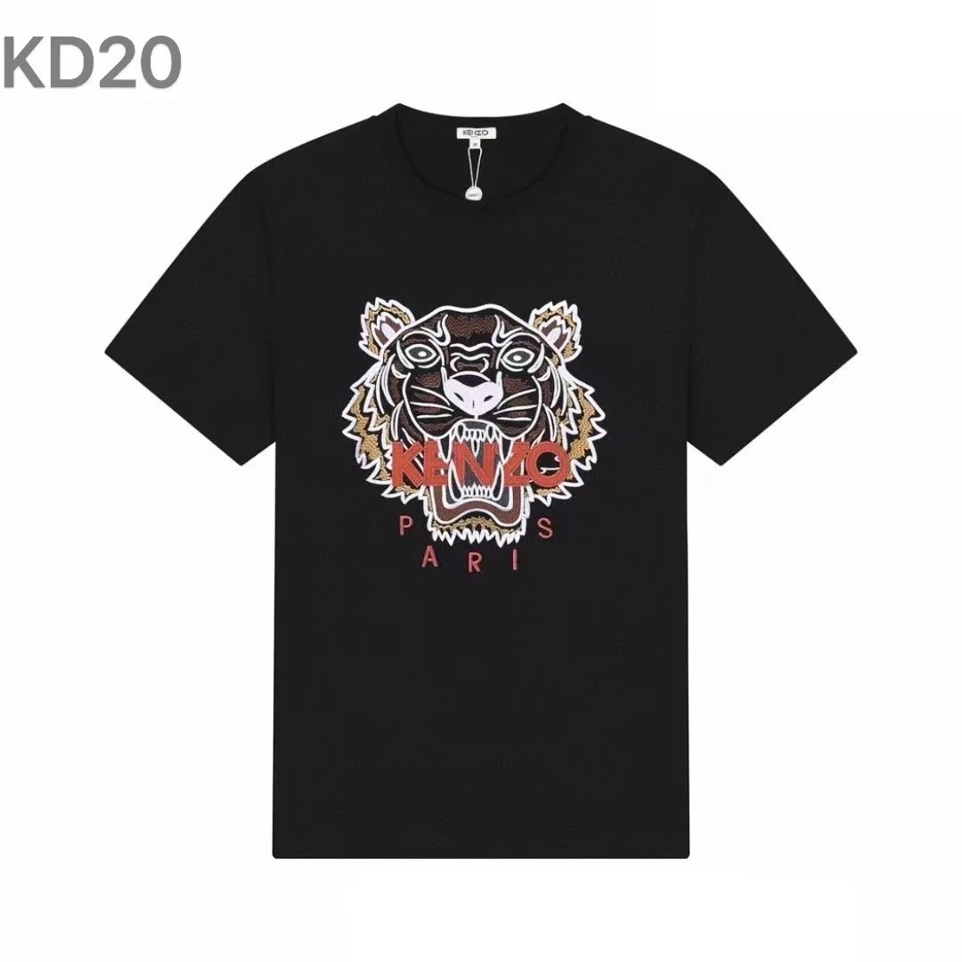 KENZO T-Shirts Tiger Embroidered T-Shirt — KD20
