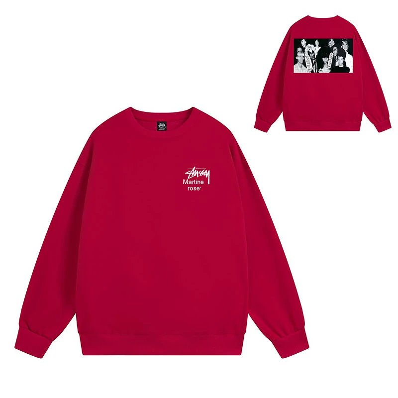 Stüssy Hoodies & Sweatshirts Crewneck Sweatshirt with Chengdu Chapter Graphic — 102 red