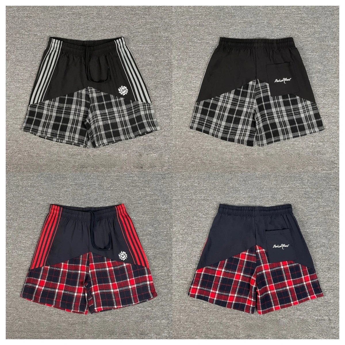 Broken Planet Shorts Graphic and plaid image 2
