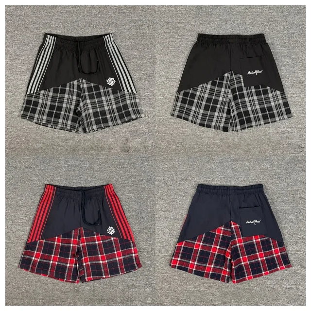 Broken Planet Shorts Graphic and plaid product detail image 3