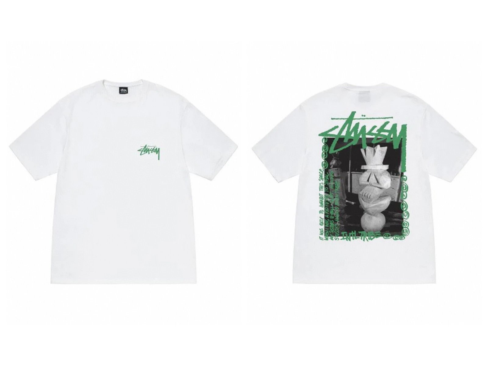 Stüssy T-Shirts Short-Sleeve Graphic Print — 950 white