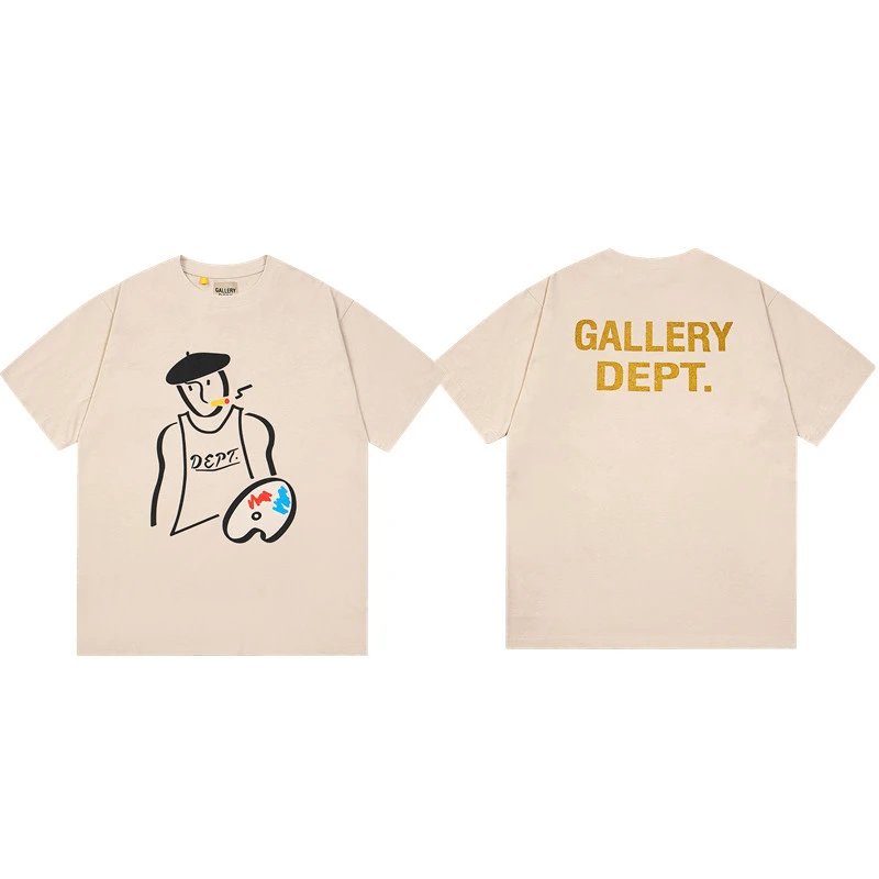 Gallery Dept. T-Shirts Graphic Print Short-Sleeve T-Shirt — 455 Apricot color