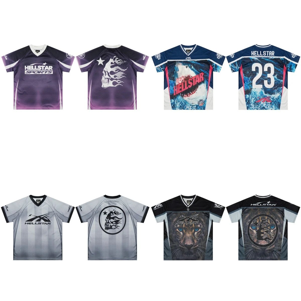 Hellstar T-Shirts Mesh football jersey graphic image 3