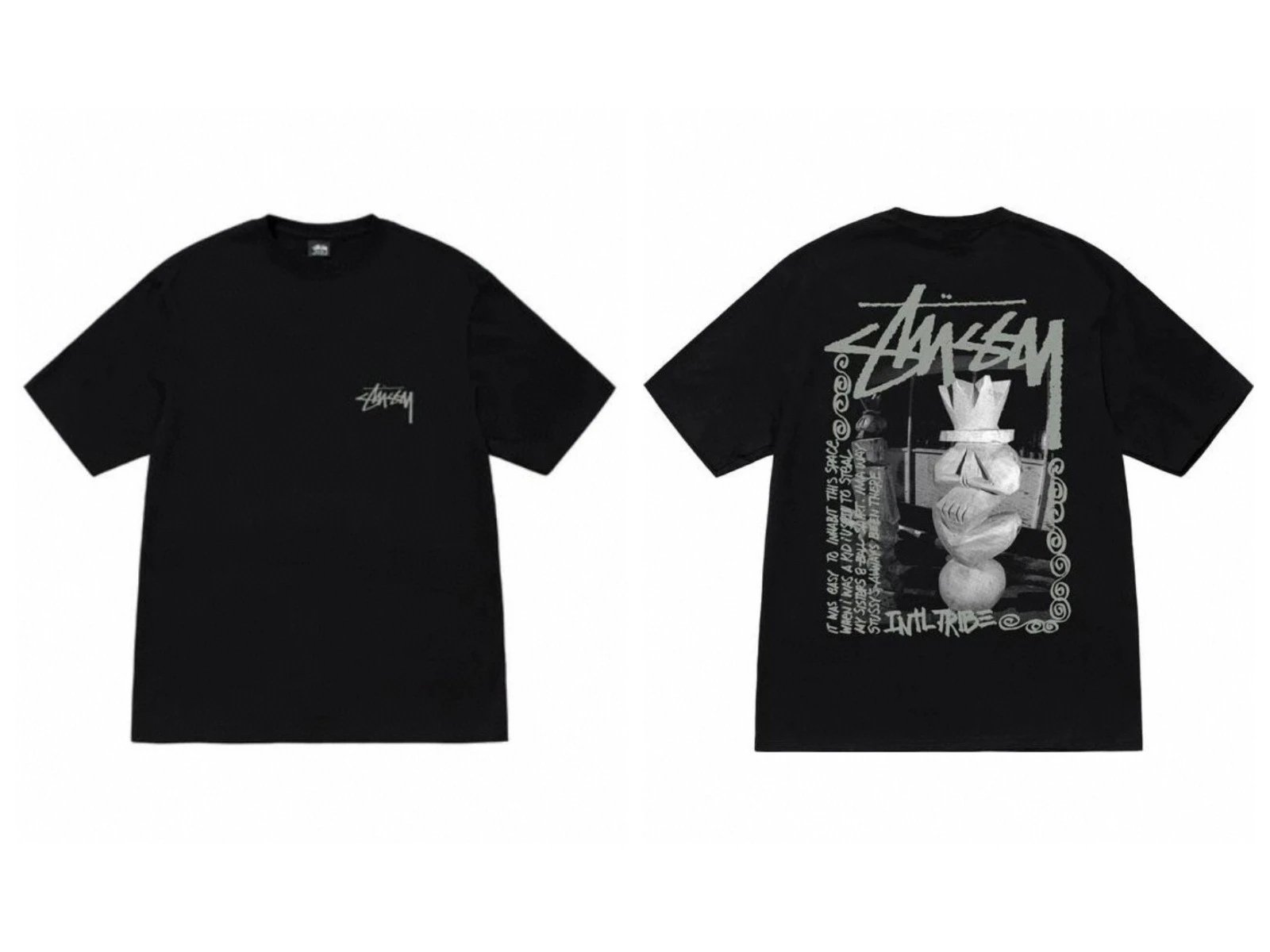 Stüssy T-Shirts Short-Sleeve Graphic Print — 950 black