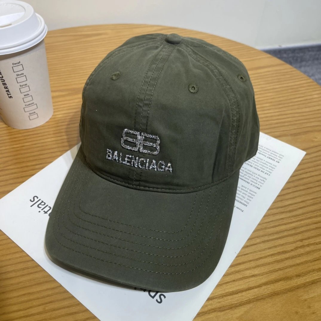 Balenciaga Hats Embroidered logo baseball cap — 10-3