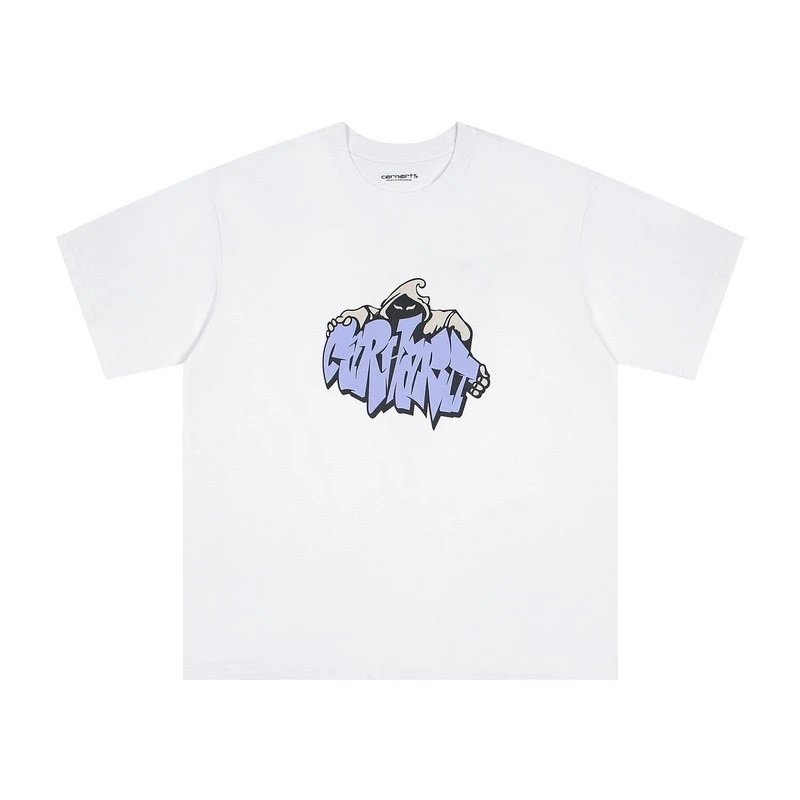 Carhartt T-Shirts Short-Sleeve Crew Neck Graphic Logo T-Shirt — 210 white