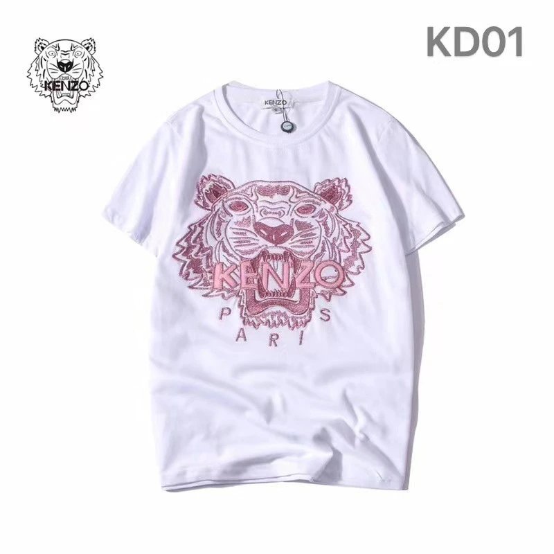 KENZO T-Shirts Tiger Embroidered T-Shirt — KD01