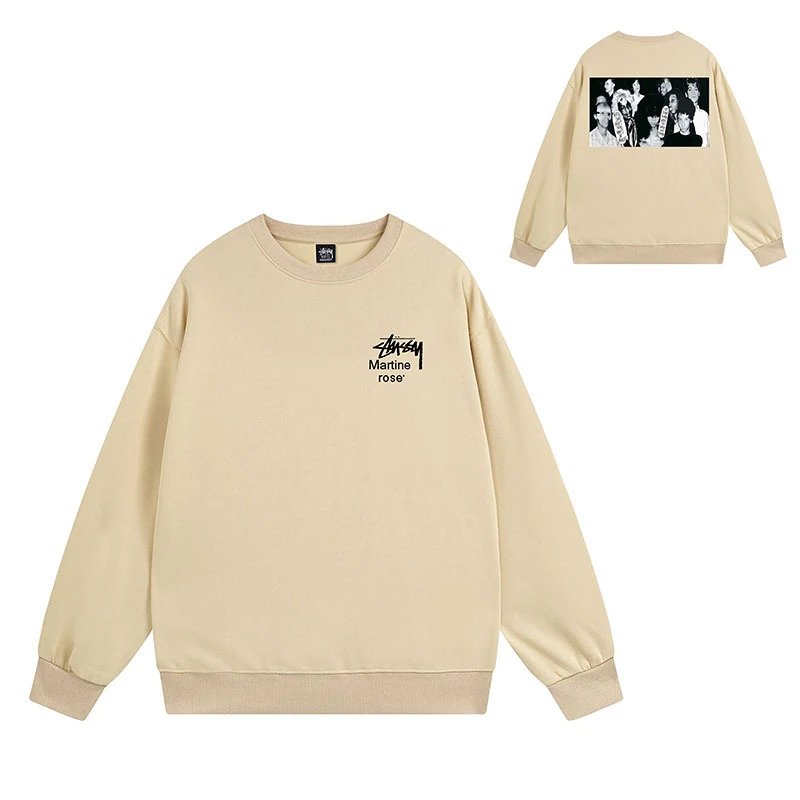 Stüssy Hoodies & Sweatshirts Crewneck Sweatshirt with Chengdu Chapter Graphic — 102 apricot