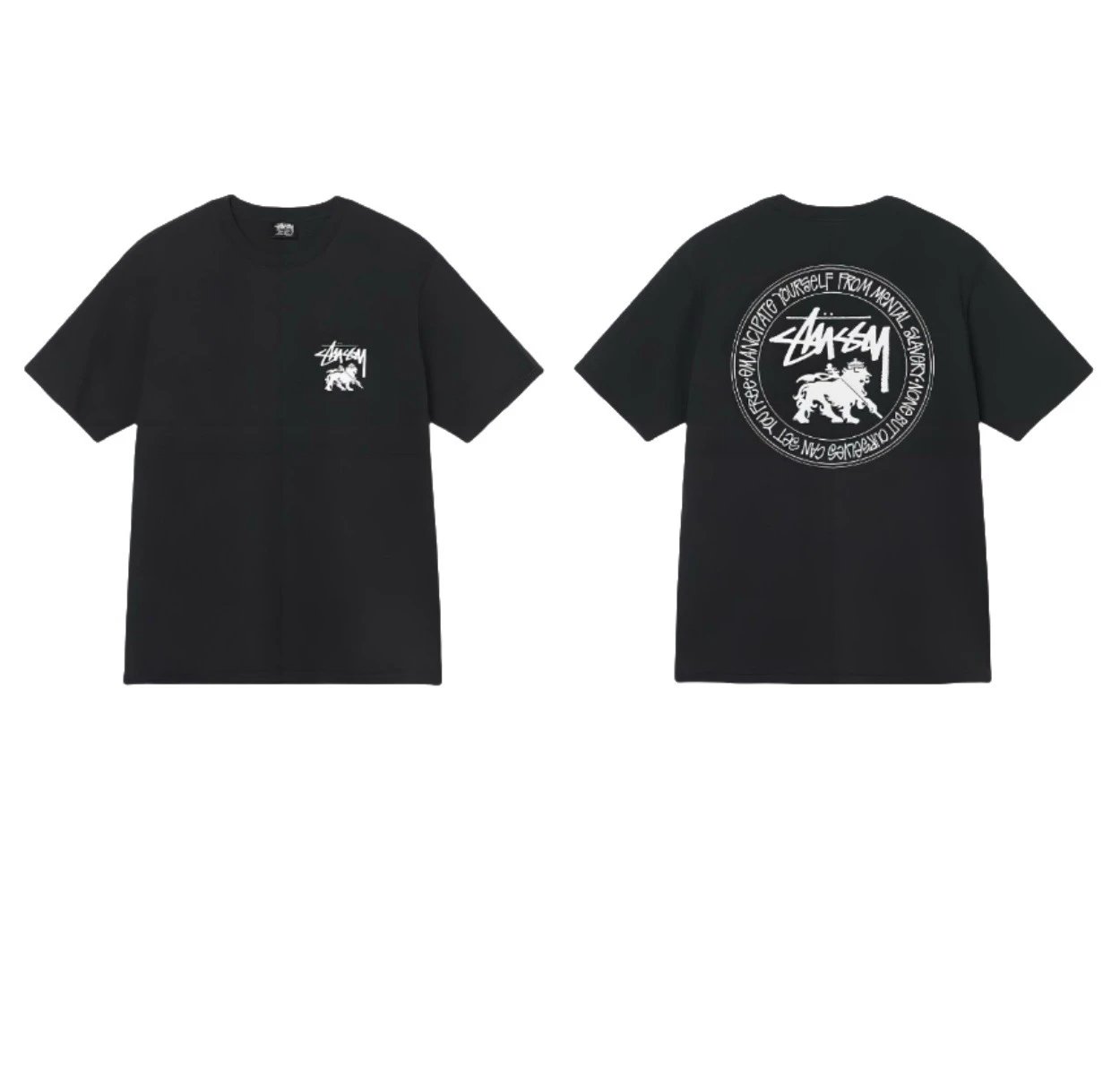Stüssy T-Shirts Short-Sleeve Graphic Print — 2027 black