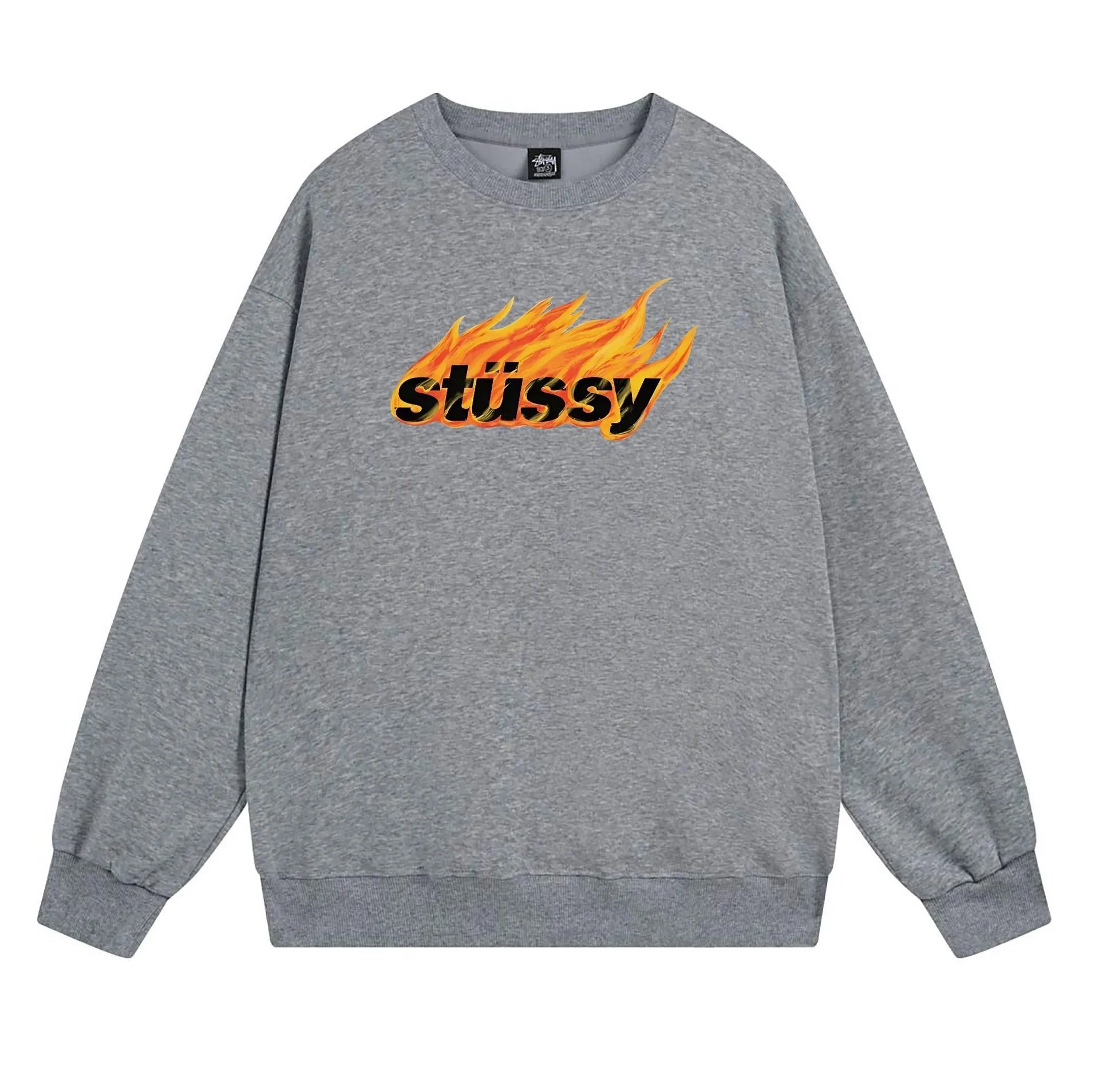 Stüssy Hoodies & Sweatshirts Crewneck Sweatshirt with Chengdu Chapter Graphic — 103 Dark Gray